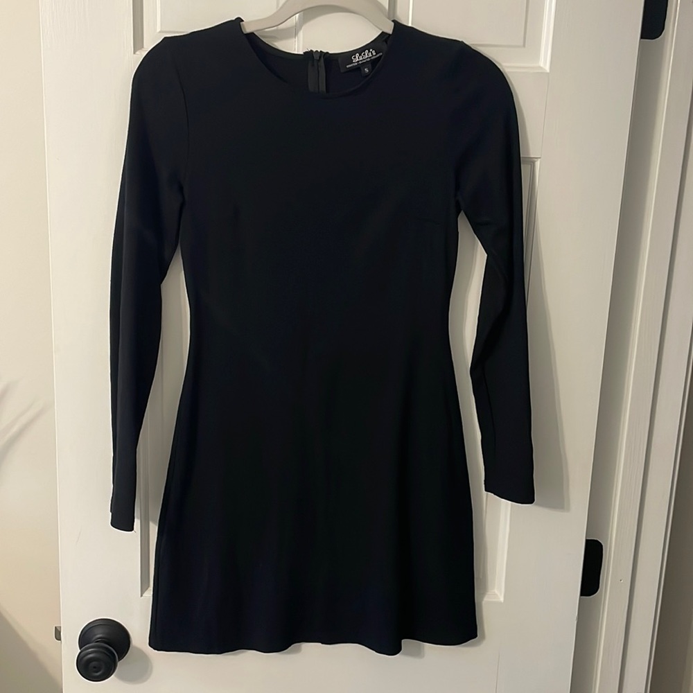 Long sleeve black dress